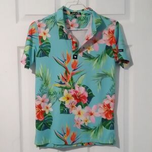 Bad Birdie Vibrant Floral Button Down Shirt